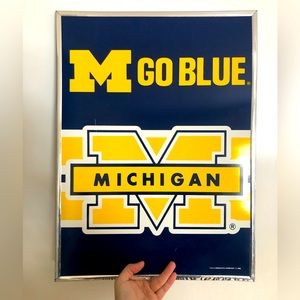 Vintage 1992 University of Michigan “Go Blue” Wall Hanging